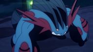 May's Mega Swampert in the anime (Image via The Pokemon Company)
